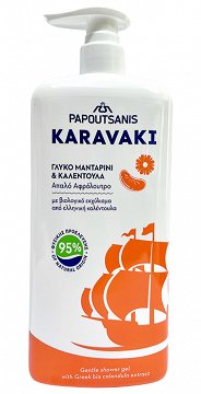 Papoutsanis Karavaki Γλυκό Μανταρίνι & Καλέντουλα Απαλό Αφρόλουτρο 750ml