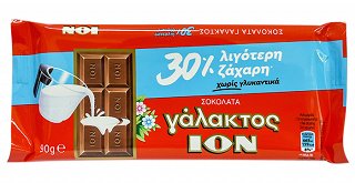 Ίον Σοκολάτα Γάλακτος 30% Λιγότερη Ζάχαρη 90g