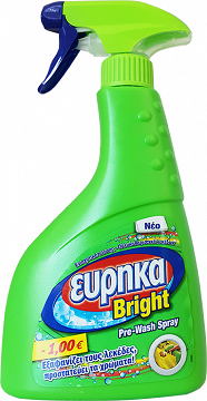Εύρηκα Bright Πολυκαθαριστικό Λεκέδων Pre Wash Spray 450ml -1€
