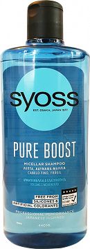 Syoss Shampoo Pure Boost For Thin & Week Hair 440ml