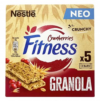 Nestle Fitness Granola Crunchy Bars Κράνμπερις 5Τεμ