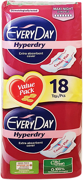 Every Day Hyperdry Maxi Night Ultra Plus 18Τεμ