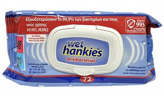 Wet Hankies Antibacterial Wet Wipes 72Pcs