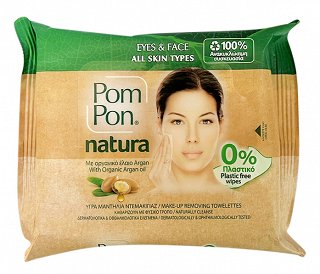 Pom Pon Natura Μαντηλάκια Ντεμακιγιάζ Με Argan Oil Για Όλους Τους Τύπους Δέρματος 20Τεμ