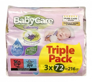 Baby Care Calming Wet Wipes 3x72Pcs Triple Pack