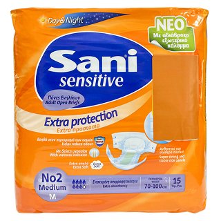 Sani Sensitive Πάνες Ενηλίκων No 2 Medium 15Τεμ