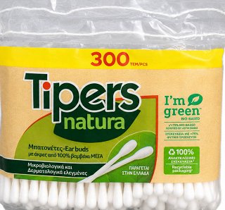 Tipers Natura Cotton Buds 300Pcs
