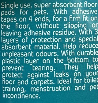RisPet Absordent Pet Flooring Pads 60x60cm 14Pcs