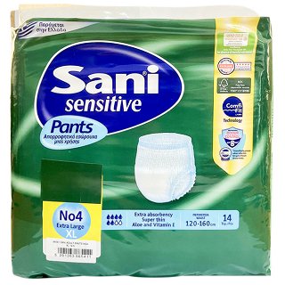 Sani Sensitive Pants No 4 Extra Large 14Τεμ