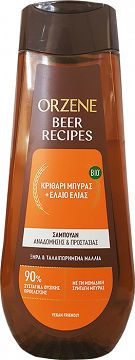 Orzene Beer Recipes Bio Beer Barley & Olive Oil Shampoo For Dry Dameged Hair 400ml