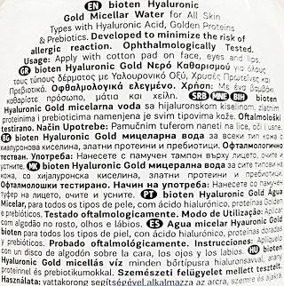 Bioten Micellar Water Hyaluronic Gold With Prebiotics 400ml