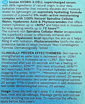 Bioten Hydro X-Cell Ενυδατικός Supercharged Ορός 30ml