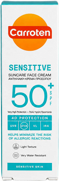 Carroten Sensitive Suncare Face Cream 50+ Spf Water Resistant 50ml