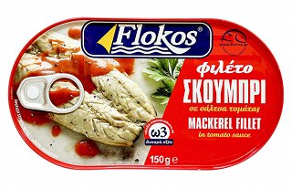 Flokos Mackerel Fillet In Tomato Sauce 150g