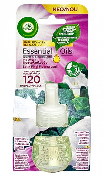 Airwick Essential Oils Μετάξι & Νυχτολούλουδο Αντ/κό Για Ηλεκτρική Συσκεύη 19ml