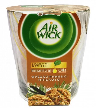 Airwick Essential Oils Αρωματικό Κερί Φρεσκοψημένο Μπισκότο 105g 1Τεμ