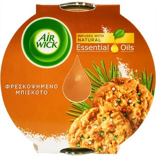 Airwick Essential Oils Αρωματικό Κερί Φρεσκοψημένο Μπισκότο 105g 1Τεμ