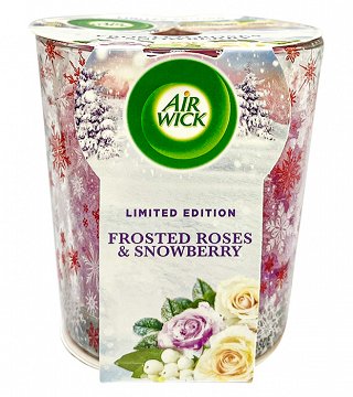 Airwick Essential Oils Scented Candle Frosted Roses & Snowberry 105g 1Pc