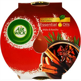 Airwick Essential Oils Αρωματικό Κερί Μήλο Κανέλλα 105g 1Τεμ