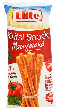 Elite Kritsi Snack Μεσογειακά Ντομάτα & Ρίγανη 125g