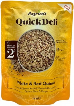 Agrino Quick Deli Λευκή & Κόκκινη Κινόα Χωρίς Γλουτενη 250g