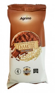 Agrino Rice Cakes With Milk Chocolate Gluten Free 60g