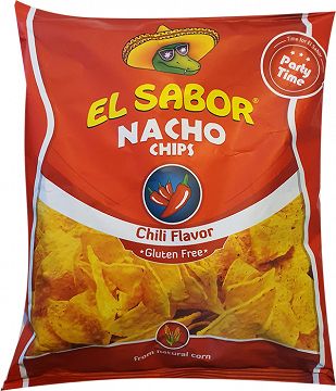 El Sabor Nacho Chips Chili Flavor 225g