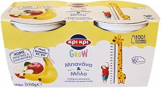 Kri Kri Grow Banana & Apple 2x140g