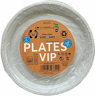 Lariplast Vip Επαναχρησιμοποιήσιμα Ρηχά Πιάτα 23cm 20Τεμ