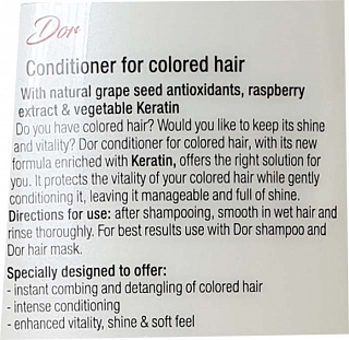 Dor Conditioner Grape & Raspberry For Colored Hair 400ml