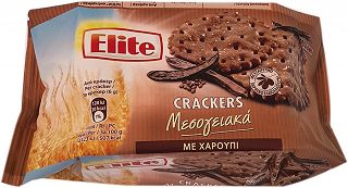 Elite Crackers Μεσογειακά Με Χαρούπι 105g