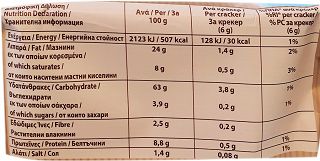 Elite Crackers Μεσογειακά Με Χαρούπι 105g