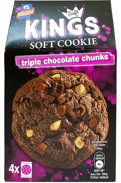 Allatini Kings Soft Cookie Triple Chocolate Chunks 160g