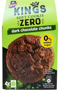 Αλλατίνη Kings Soft Cookie Zero Dark Chocolate Chunks 160g