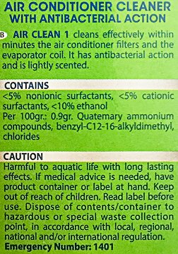 Super Klin Air Clean 1 Air Conditioner Cleaner With Antibacterial Action 500ml