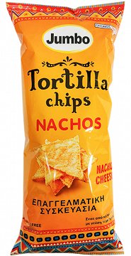 Jumbo Tortilla Chips Nachos Με Τυρί Χωρίς Γλουτένη 350g