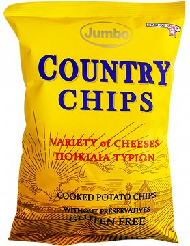 Jumbo Country Chips Ποικιλία Τυρίων Χωρίς Γλουτένη 150g