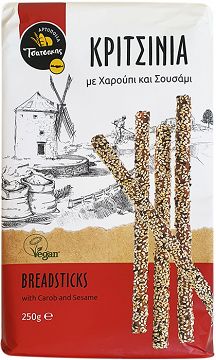 Tsatsakis Breadsticks With Carob And Sesame 250g