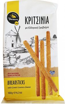 Tsatsakis Breadsticks With Greek Graviera Cheese 180g