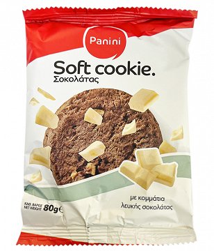 Panini Soft Cookie With Cocoa And White Chocolate Chips 80g