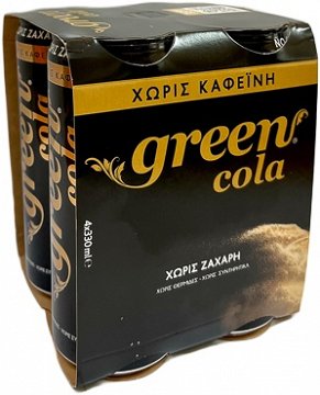 Green Cola No Sugar & Caffeine 4x330ml