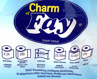 Fay Charm Άσπρο Χαρτί Τουαλέτας 20+4Τεμ