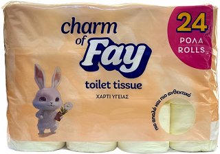Fay Charm Yellow Toilet Paper 24Pcs