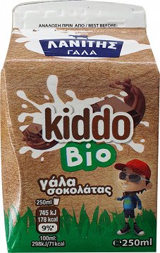 Λανίτης Kiddo Bio Γάλα Σοκολάτας 250ml