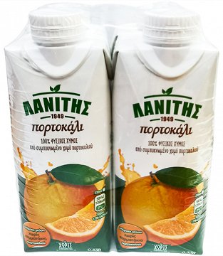 Λανίτης Χυμός Πορτοκάλι 4x330ml