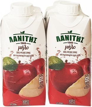 Λανίτης Χυμός Μήλο 4X330ml