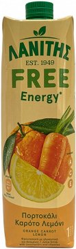 Lanitis Free Energy Orange Carrot Lemon Juice Drink 1L