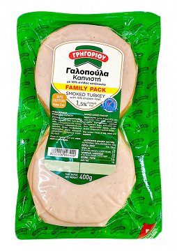 Γρηγορίου Γαλοπούλα Καπνιστή Φέτες Χωρίς Γλουτένη 400g