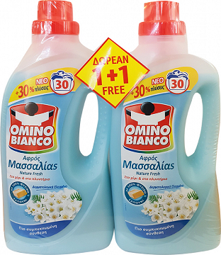 Omino Bianco Massalias Nature Fresh Liquid 30 Washes 1,5L 1+1 Free