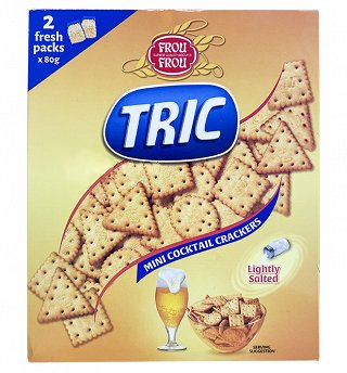 Φρου Φρου Tric Mini Cocktail Αλμυρά Κρακεράκια Ελαφρώς Αλατισμένα 2x80g